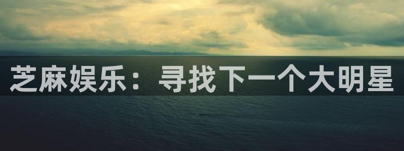 运达娱乐网站平台：芝麻娱乐：寻找下一个大明星